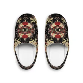 Women's Indoor Slippers - Blooms Dark Botanicals Collection (Kaleidoscope)