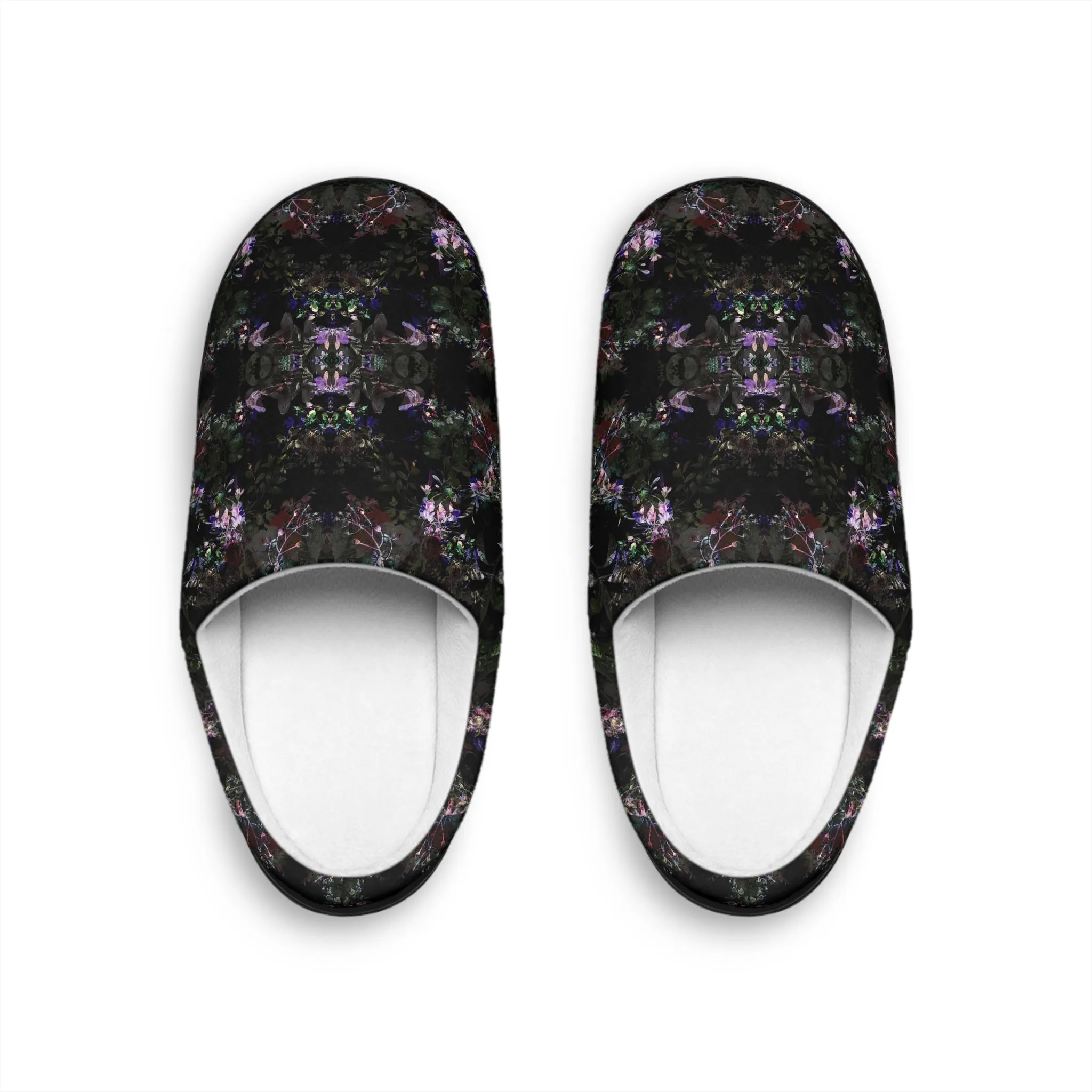 Women's Indoor Slippers - Orchid Dark Botanicals Collection (Kaleidoscope)